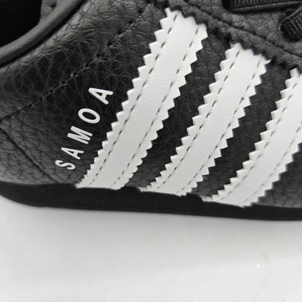 Adidas Samoa I Toddler‎ Shoes Black White Stripes Classic Sneakers 7K